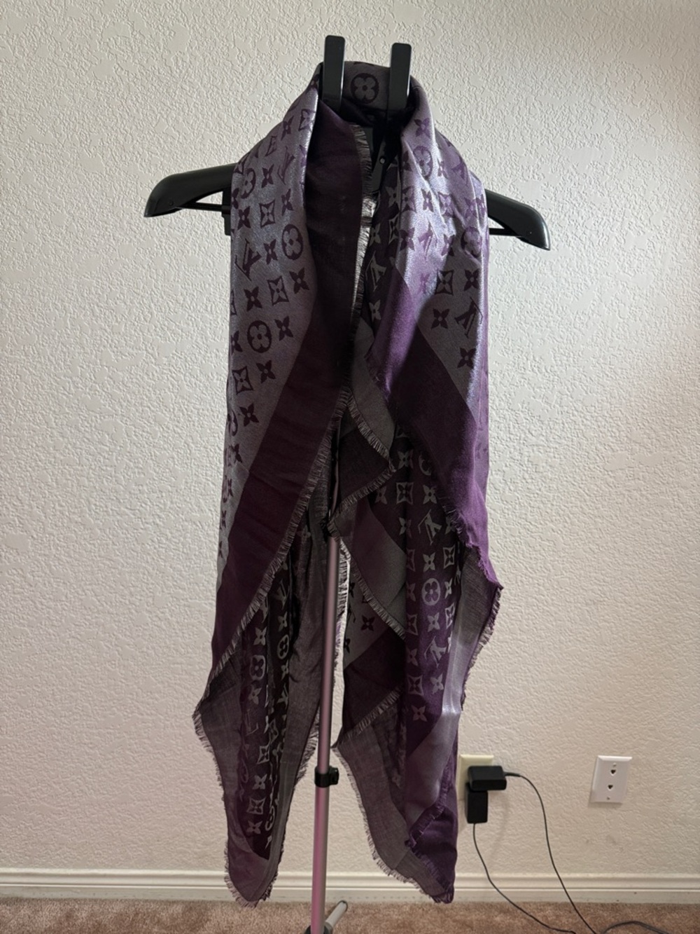 Louis Vuitton Purple Gradient Monogram Shawl